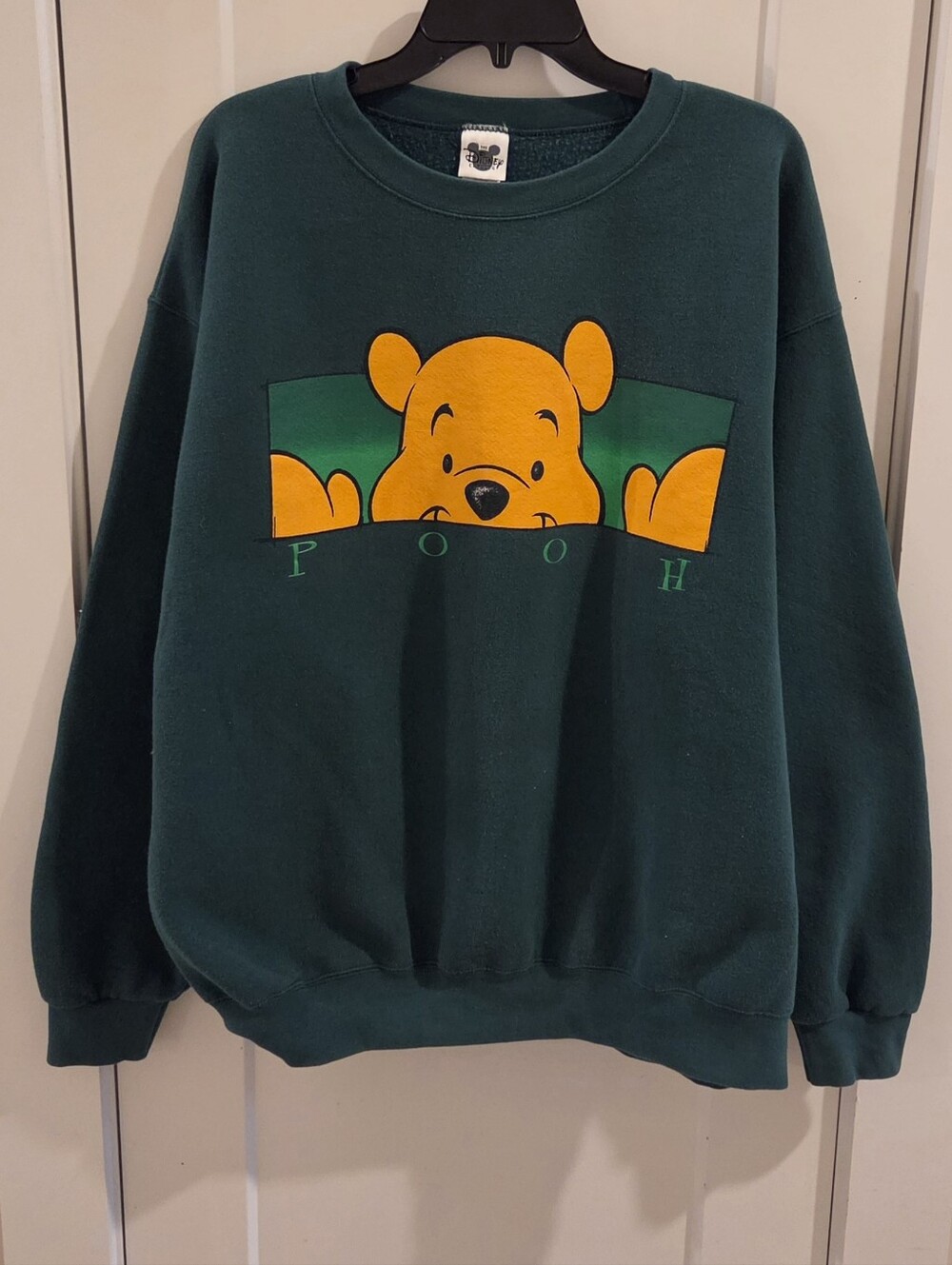 Vintage Disney Winnie the Pooh Crewneck Sweatshirt - Hunter Green - Size XL